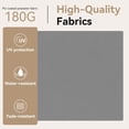 thumbnail image 2 of Gotland 14FT Outdoor Patio Umbrella with Base, UV Protection & Waterproof Double-Sided Rectangle Umbrella with Crank Handle & 12 Sturdy Ribs, Table Umbrella for Garden, Deck, Pool - Gray, 2 of 6