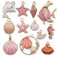 thumbnail image 2 of U8MO 10pcs Pink Ocean Shell Conch Starfish Charms Pendants for Jewelry Making DIY-10pcs Starfish shell 25x27mm, 2 of 6