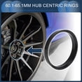 thumbnail image 2 of Unique Bargains Hub Centric Rings, 60.1mm ID 65.1mm OD  Car Wheel Hubrings ABS Plastic Black, 4pcs, 2 of 7