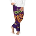 thumbnail image 2 of Hirioo Mardi Gras2 for Teenagers' Pajama Pants Womens Lounge Pants with Pockets Pj Bottoms Pants for Men-Large, 2 of 6