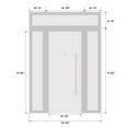 thumbnail image 5 of Front Exterior Prehung Metal-Plastic Door | Manux 8415 Walnut | 2 Side and Top Sidelite Transom | Office Commercial and Residential Doors Entrance Patio Garage 54 x 94 (W12+30+12x80+14) Right-hand, 5 of 5
