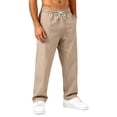 thumbnail image 3 of Men's Quick Dry Athletic Pants Drawstring Lightweight Straight Leg Active Trousers for Travel and Workout, 3 of 7