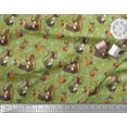 thumbnail image 3 of Soimoi Georgette Viscose Fabric Musical Instruments,Monkey & Rat Cartoon Print Fabric by The Yard 42 Inch Wide, 3 of 3