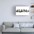 thumbnail image 3 of Michael Tompsett 'Tel Aviv Israel Skyline Black White' Canvas Art, 3 of 3