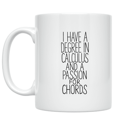 Vertical Script Design - Math and Music Lover - 11 oz Ceramic Coffee Mug