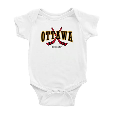 

Cute Ottawa Baby Romper Hockey Fan Baby Jersey Clothes (White 12-18 Monthes)