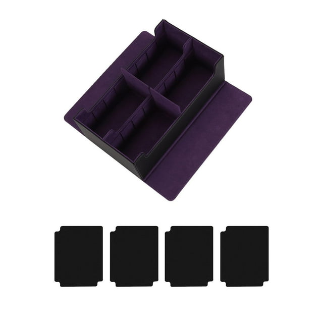 Esquirla Card Deck Box PU Leather Premium Display Collectible Strong Sturdy Organizer Black