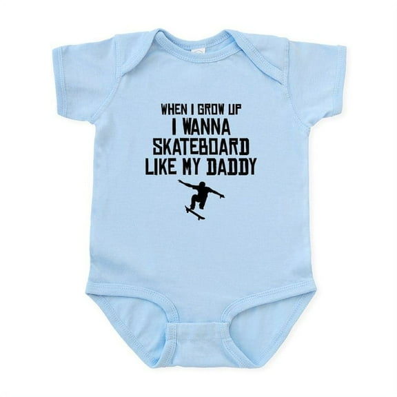CafePress - Skateboard Like My Daddy Body Suit - Baby Light Bodysuit, Size Newborn - 24 Months
