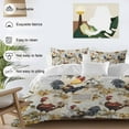 thumbnail image 3 of Vintage Rooster Bedding Duvet Cover Set King Size 4 Pieces Sunflower Farmhouse Rural Country Bedding Set with Zipper Closure, 1 Comforter Cover 92x106 Inches 1 Flat Sheet & 2 Pillow Cases, 3 of 7