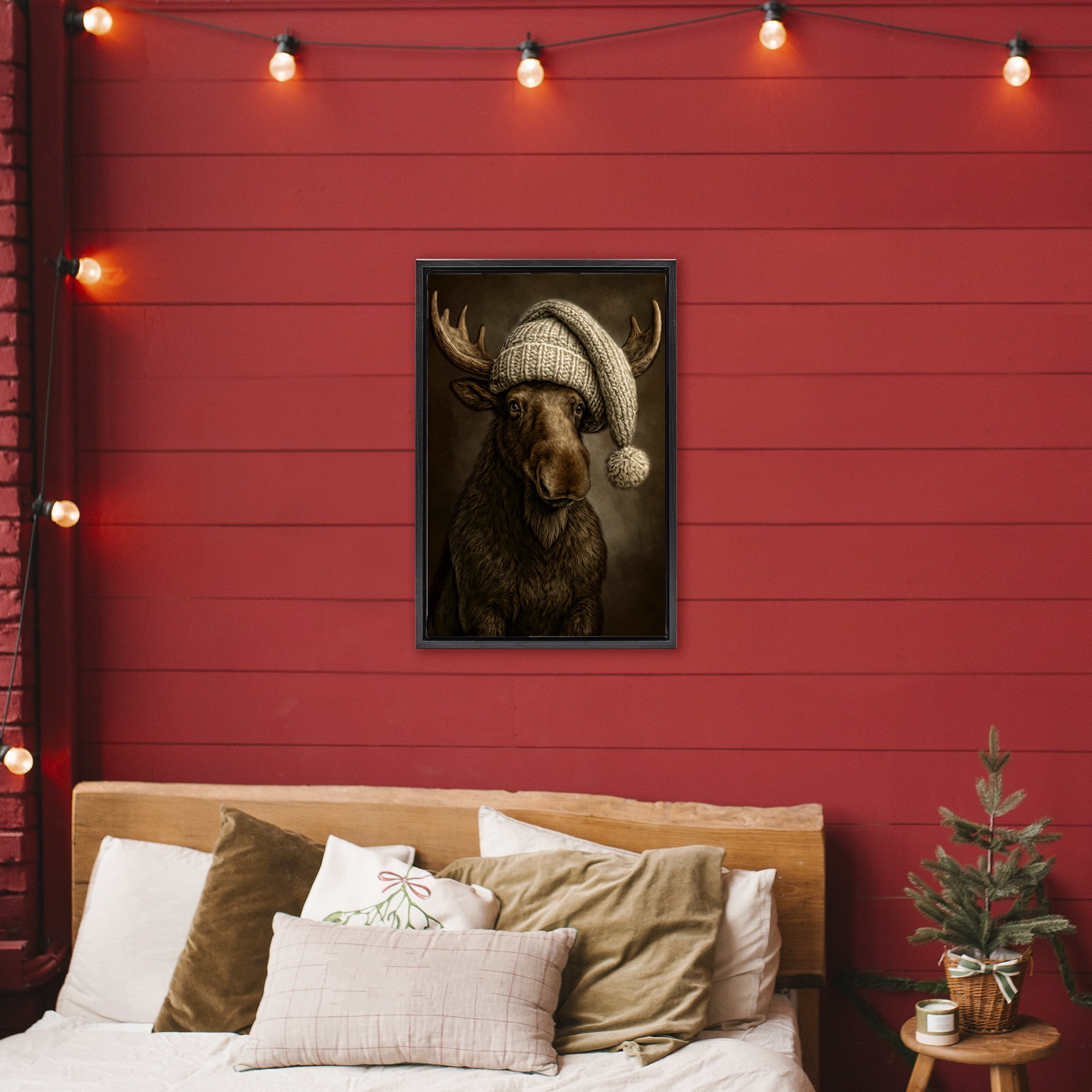 Stupell Industries Northwood Gentle Giant Black Framed Floater Canvas Wall Art, design by Kelley Parker