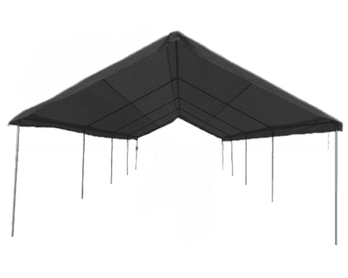 12' X 20' Canopy Replacement Cover - for Frames 10' W X 20' L (See Diagram) Black Carport Replacement Top