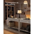 thumbnail image 4 of VASAGLE Mesa de Consola para Recibidor, Mesa de Sofá Delgada para Salón, Mesa de Entrada con 2 Cajones, Estante Abierto, Esquinas Redondeadas, Estilo Boho, Beige Roble LNT016Y57, 4 of 5