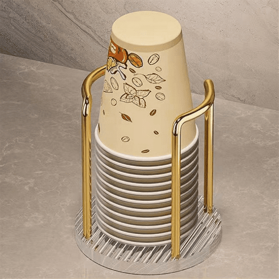 HOT! Luxury Cup Storage Holder Water Tea Cups Dispenser Rack Shelf Mug Display Stand Home Organizer Double