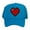 Aqua, variant on Men's 80's Retro Large 8 Bit Pixelated Heart Gamer Trucker Hat, Navy