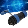 thumbnail image 4 of Conector De Enchufe A Prueba De Agua, Tuerca Trasera Conector De Alimentación De Aviación Antioxidante Durable 380V Sin Soldadura 45A Chapado En Oro Para Uso Industrial, 4 of 8