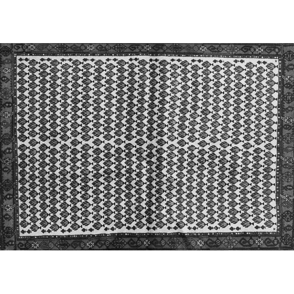 Ahgly Company Indoor Rectangle Abstract Gray Contemporary Area Rugs, 6' x 9'