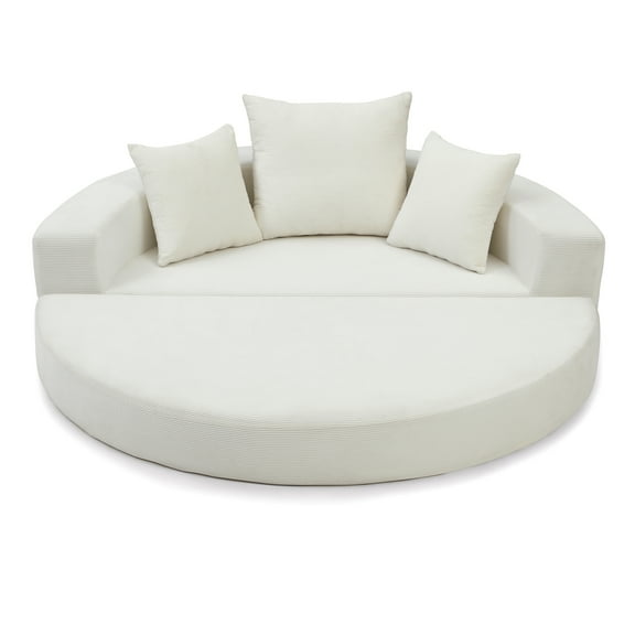 Modern Convertible Sofa Bed Sleeper Futon Couch Floor Lounge Loveseat With Pillows For Living Room Office Apartment