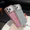 thumbnail image 2 of for iPhone 17 Pro Max Case, Shockproof Cute Bling Glitter Sparkle Cover Sequin Diamonds Shiny Camera Lens Protector Girls Women Soft Electroplated Case for iPhone 17 Pro Max 6.9 inch, Silver, 2 of 6