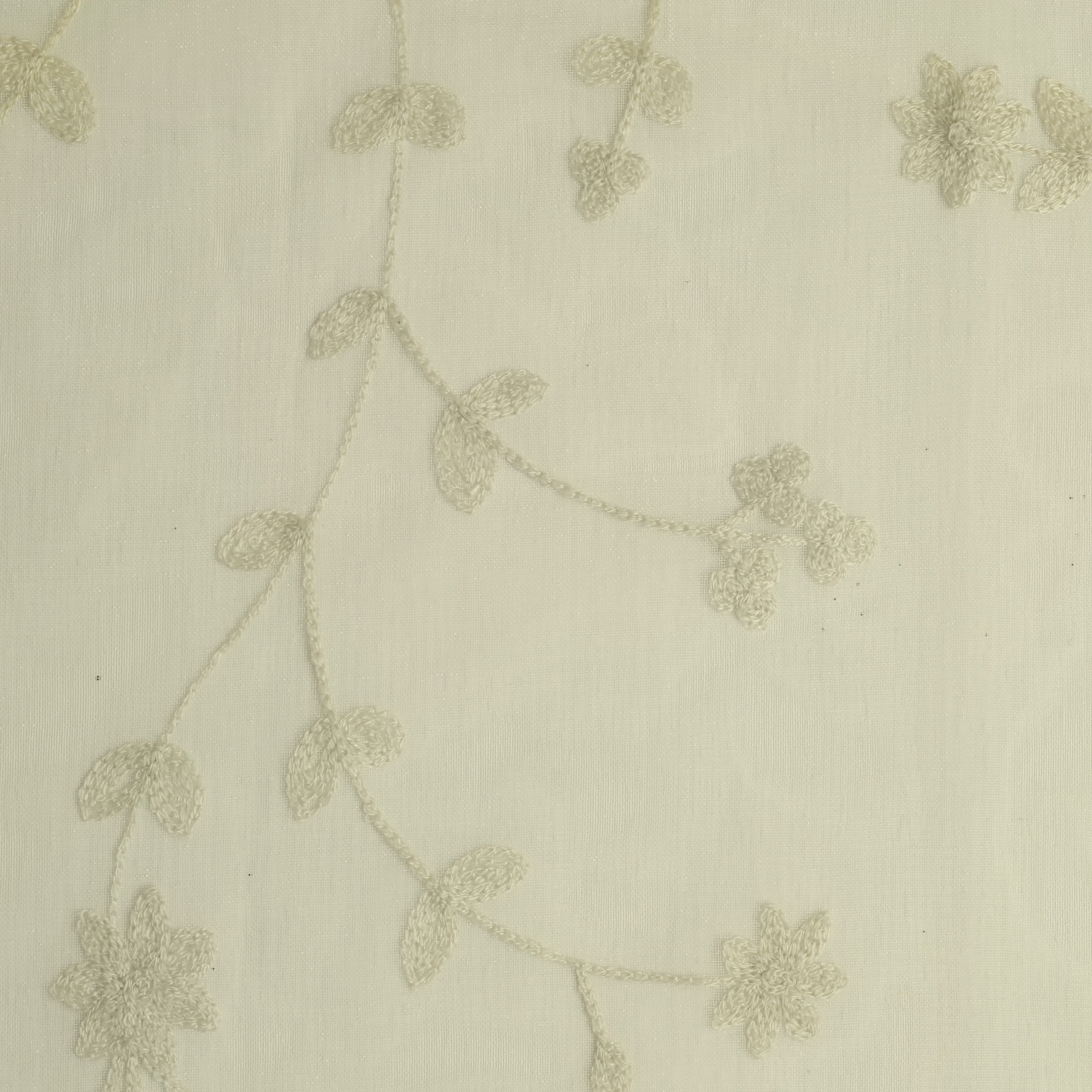 Loft Living Garcia Sheer Rod Pocket Curtain Tiers 52 x 24 in Cream