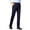 Navy, variant on Miqool Men's Classic Fit Flat Front Dress Pants Straight Fit Wrinkle Free Stretch Formal Business Casual Suit Pants with Pockets