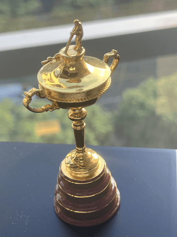 Ryder Cup Matches Golf Champions Trophy Metal Replica 10.5cm