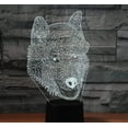 thumbnail image 3 of 3D Night lamp, 3D lamp 3D Illusion Night Lights 3D Airplane Optical Illusion Desk Lamp 7 Color USB Touch Switch Desk Night Light (Wolf), 3 of 4