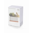 thumbnail image 5 of Ilios Xtellar Innova Maceta Rectangular Con Base De Madera Color Blanco, 5 of 5