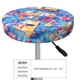 thumbnail image 2 of yellow car colorful flower Round Bar Stool Seat Covers, Elastic Round Chair Cover Stool Seat Slipcover Bar Stool Cushions Round Pad for 12-14 inch, 2 of 5