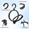 thumbnail image 3 of 3-Piece Long Vacation Hair Hanging Wig Rack, Portable Splicing Black Wig Storage Rack, Closet Wig Hanger, Foldable Wig Display Rack Tools to Keep Your Wig in Perfect Condition for Family Trips, 3 of 7