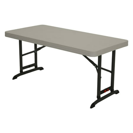 Lifetime Folding Tables 4 ft. Almond Commercial Adjustable Folding Table 80387