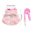 thumbnail image 3 of Breathable Mesh Pet Leash, Adjustable Traction Harness With Vests Style Design, for Small Animal, Pink, 3 of 6