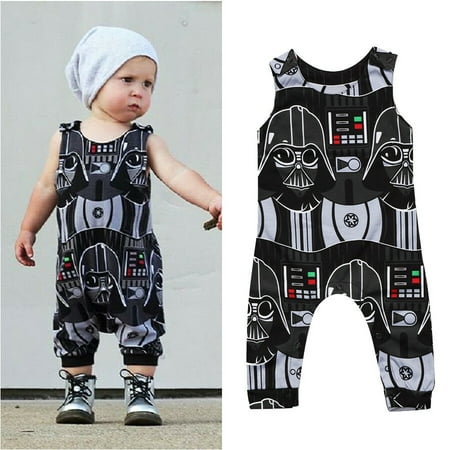 Newborn Infant Kids Baby Boys Star Wars Romper Bodysuit Jumpsuit Clothes Outfits
