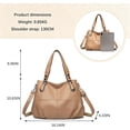 thumbnail image 4 of Sunyuer Vintage Large Capacity Shoulder Crossbody Tote Bags for Women PU Leather Hobo Satchel Y2K Purses Commute Travel Bags, 4 of 7
