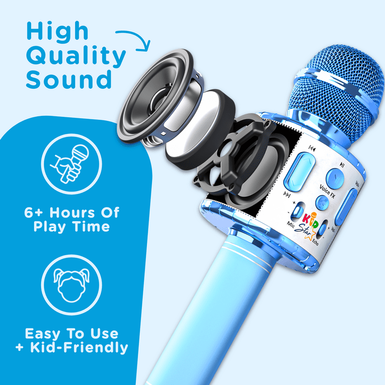 Move2Play Bluetooth Karaoke Microphone - Motown Magic Edition, Includes 30  Famous Songs, Kids Gift, Ages 3-8+ 
