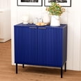 thumbnail image 4 of NEWADARA Fluted Sideboard, Buffet Cabinet with Storage, Wooden Accent Console Cabinet with Doors and Adjustable Shelves, for Living Room, Dining Room, Entryway, Hallway, 31.6", 4 of 7