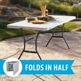 thumbnail image 4 of Lifetime 6' Commercial Grade High-Quality Fold-in-Half Folding Table, White (25011), 4 of 21