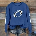 thumbnail image 4 of Football Sweatshirts for Women Game Day Love Heart Football Print Long Sleeve Blouses Y2k Trendy Casual Loose Pullover Tops, 4 of 5