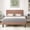 Coffee, variant on VECELO Queen Size Platform Bed Frame with Adjustable Upholstered Headboard, Strong Wood Slat Support, No Box Spring Needed, Easy Assembly