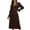 Coffee, variant on Bibifish Womens Dress V Neck Shirt Dress Elegant Spring Autumn Casual Long Dress Comfortable Long Sleeve Daily Wear Going Out Dress