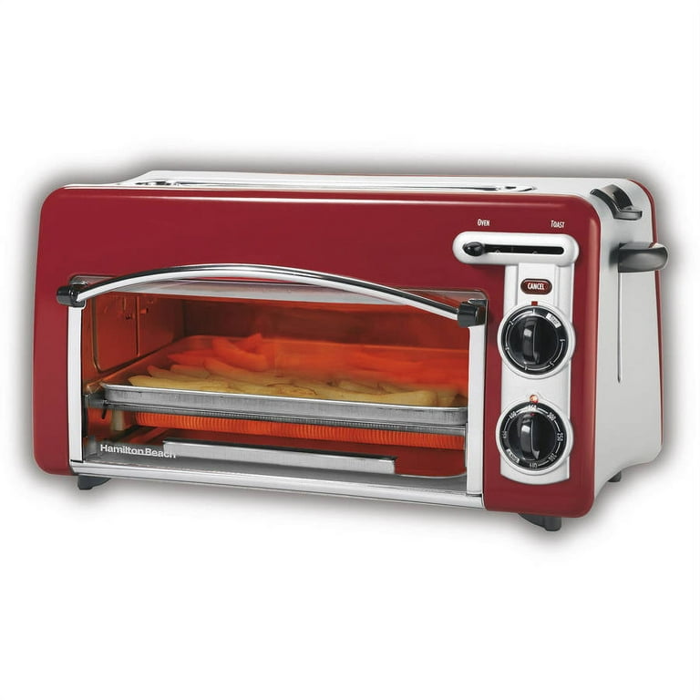 Hamilton Beach Toastation 2-in-1 2 Slice Toaster & Oven In Red