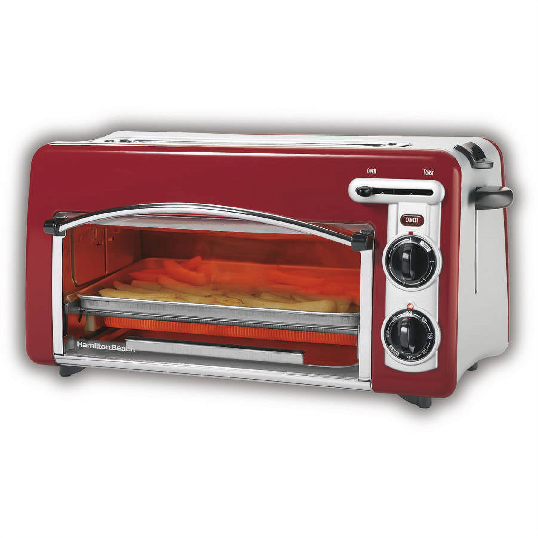 Hamilton Beach Toastation 2-in-1 2 Slice Toaster & Oven In Red | Model# 22703 - image 3 of 4