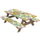 thumbnail image 1 of Funda para mesa de picnic con fundas para bancos - Fundas ajustadas para mesa de picnic con borde elástico para mesas rectangulares. Mantel de vinilo impermeable para mesas de camping y fiestas al, 1 of 3