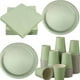 thumbnail image 2 of Vajilla desechable de Color verde salvia para fiesta, plato de papel, vaso de papel tisú, cuchillo, tenedor, cuchara, suministros para fiesta de niños, 2 of 4