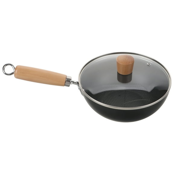 HONMEET Iron Wok Frying Piece - Non-Stick Skillet for Stir Fry, Sauté, and Cooking
