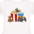 thumbnail image 4 of Inktastic Movie Loving Bats with Popcorn and Soda Boys or Girls Long Sleeve Baby Bodysuit, 4 of 5