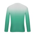 thumbnail image 5 of Goodtrade8 Gradient Mens Tops Long Sleeve Plus Size Crew Neck Athletic Mint Green Long Sleeve Long Sleeve Shirts for Men, 5 of 5