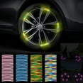thumbnail image 1 of 40pcs Reflective Wheel Stickers for Cars & Trucks - High Visibility Night Safety Decals, Easy Install Rim Strips for Motorcycles & Bikes, 1 of 3