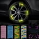 thumbnail image 1 of Pegatinas reflectantes para ruedas de coche de 40 piezas - Calcomanías para llantas para seguridad nocturna, tiras reflectantes para coches y camiones, set de 40 piezas, 1 of 3