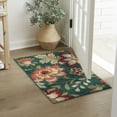 thumbnail image 2 of Mainstays Farmhouse Oversized Floral Teal Multicolor Indoor Accent Rug, 1'8"x2'10", 2 of 9