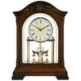 thumbnail image 2 of Bulova Clocks B1845 Durant Walnut Wood and Glass Revolving Pendulum Clock, Brown, 2 of 4